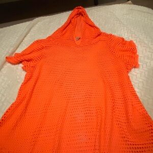 SJS Orange Mesh Cover-Up. 0051